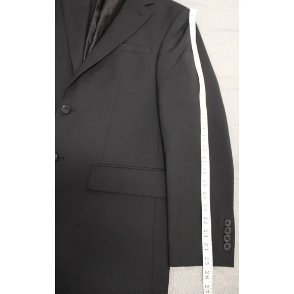 Calvin Klein Blazer Mens 40R Black Single Breasted Notch Lapel Suit Jacket - Picture 8 of 9